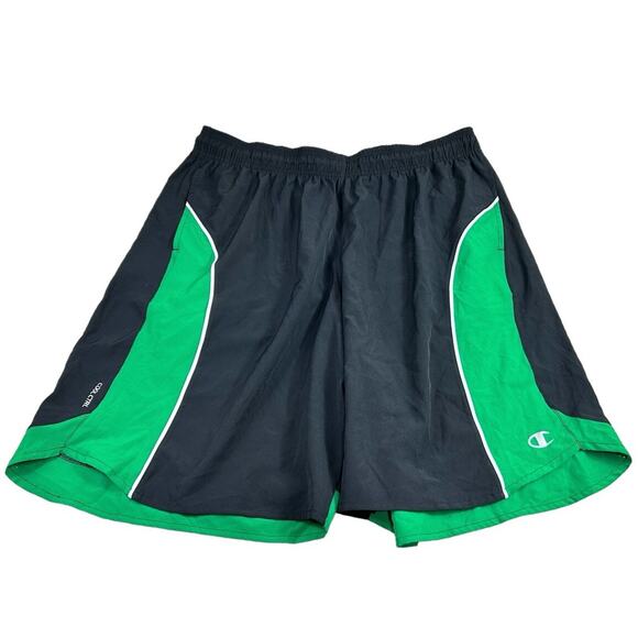 Men's Champion Authentic Basketball Shorts Sz 2XL Cool CTRL Black Green Vented - Picture 2 of 7